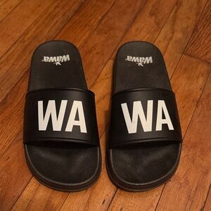 Black Wawa Slide Sandals Size 6-7.5